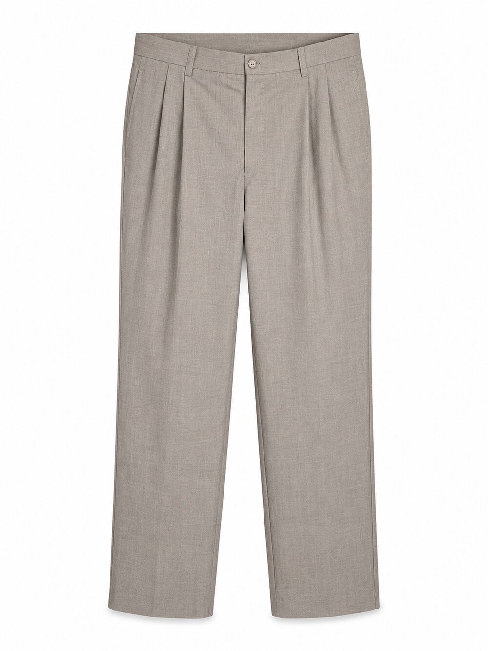 Oleg Cassini Men’s Gray Herringbone Pleated Dress Pants NWT 34 Unhemmed